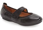 Black Leather Mary Jane Flats