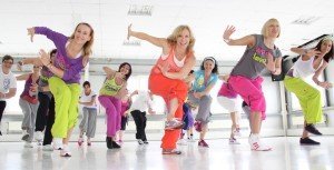 Women doing the Zumba dance