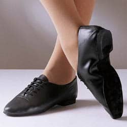 Leather jazz shoes with suede sole