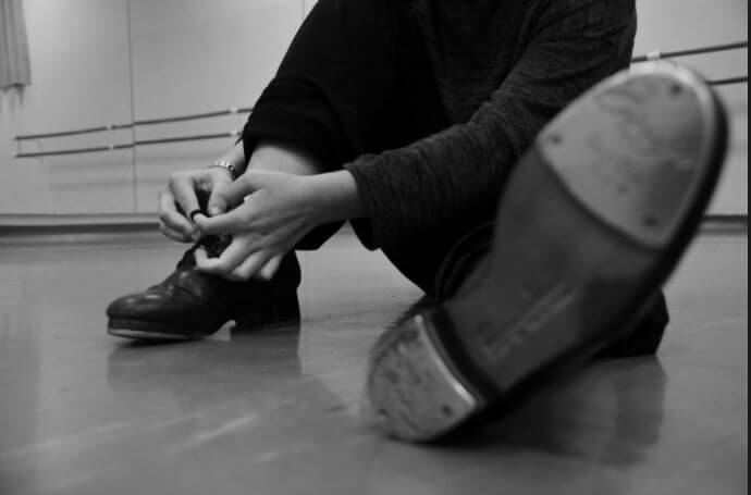 tap dance shoe tying