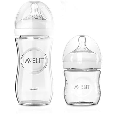 philips avent glass bottle, set of two