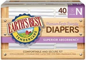 earths best diapers, 40 pack, nature lovers choice