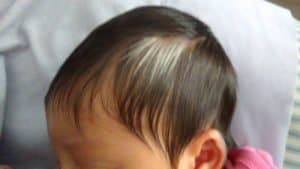 children hair, black, smooth