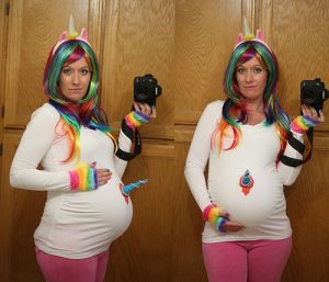 pregnant unicorn halloween costume