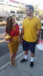 DIY-Couples-Halloween-Costume-Ideas-Perfect-Pregnant-Couple-idea-Winnie-the-Pooh-and-Christopher-Robin-Halloween-Costume