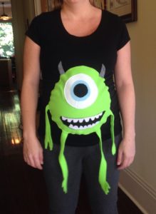 mike monsters inc pregnant costume, fun, halloween